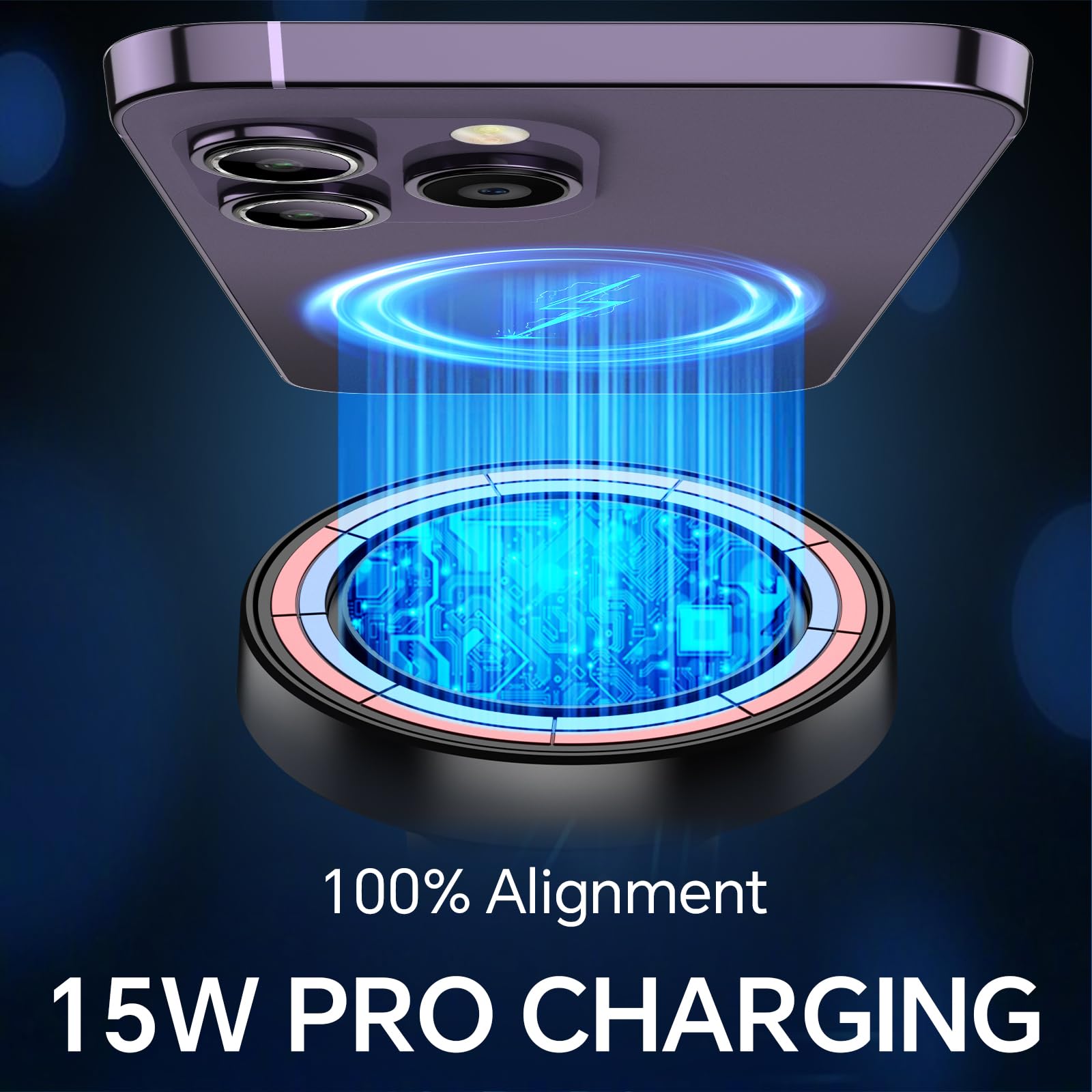 Coolpow for MagSafe Car Mount Charger【Ultra Magnet】Magnetic Phone Holders for Your Car Charger【Windshield+Vent+Dash】Magnetic Wireless Car Phone Holder Charger Car Mount for iPhone 17 Pro Max 16 15 14