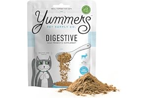 Yummers Premium Digestive Supplement for Cats, Daily Probiotic Supplements, Elk Recipe, 4 oz. - All-Natural Freeze-Dried Cat Food Supplement Toppers - Flavor Cat Food Topper for Digestive Health