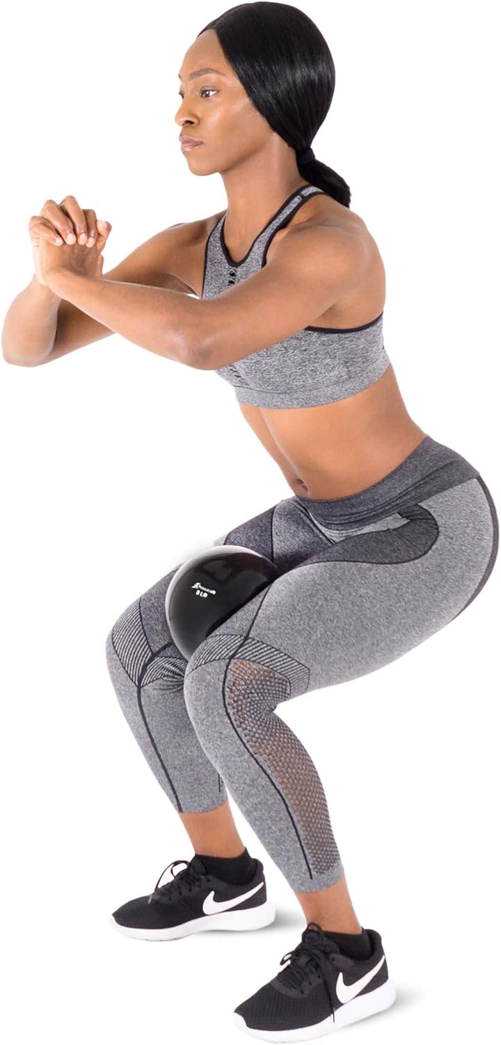 ProsourceFit Weighted Toning Exercise Balls for Pilates, Yoga, Strength Training and Physical Therapy, 8 lb, Black, : Sports & Outdoors