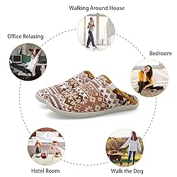 Fuzzy House Slippers for Women Men Indoor Closed