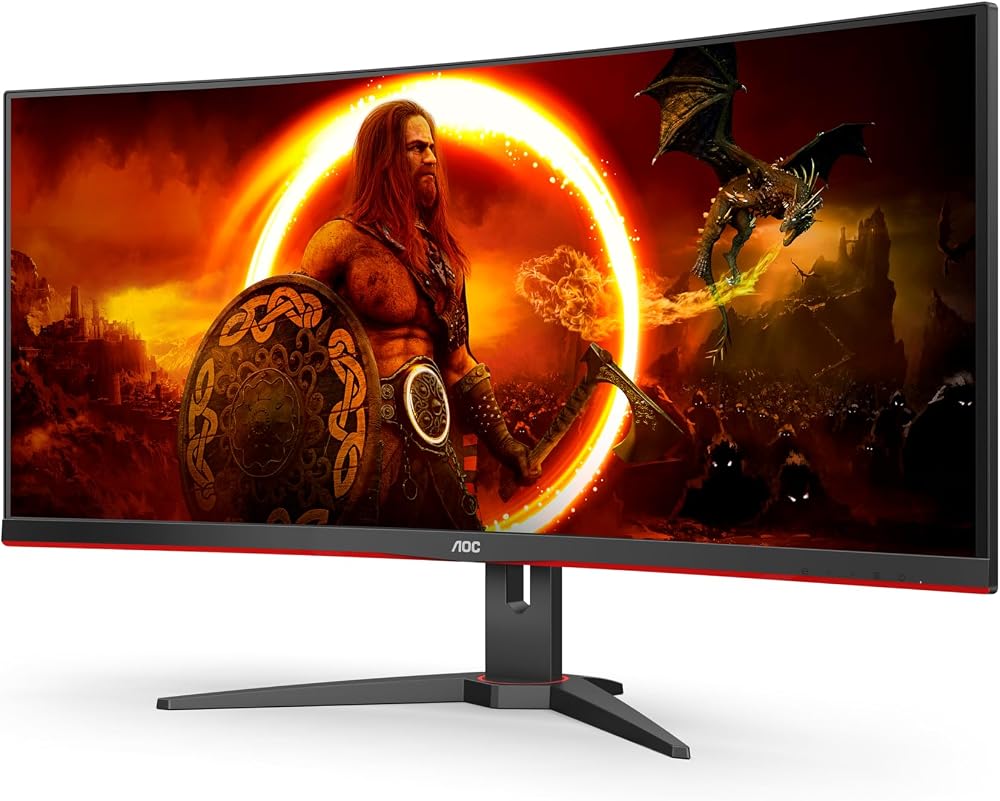 AOC Gaming CU34G2XE 34 Inch WQHD Curved 3440x1440 144Hz 1ms VA HDR10 Monitor
