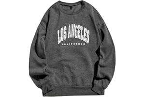 JPGIF Long Sleeve Sweatshirts for Women BROOKLYN Letter Graphic Shirt Crewneck Long Sleeve Pullover Cotton Relaxed Fit Tops