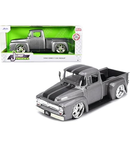 Amazon.com: 1956 F-100 Pickup Truck White 1/24 Diecast Model Car