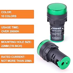 GASHER 12V/24V/110V 20mA Energy Saving Indicator