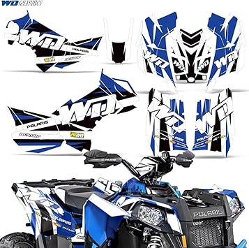 Amazon Com Wholesale Decals Atv Graphics Kit Sticker Decal Compatible With Polaris Scrambler 850 1000 Xp 13 16 Wd Blue Automotive