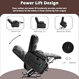 Merax Electric Power Lift Recliner Chair with Massage & Heat, Gray view 6