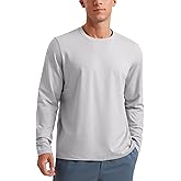 CRZ YOGA Cloud Jersey Long Sleeve Shirts for Men - Crewneck Breathable Casual Workout T-Shirts Soft Basic Tops