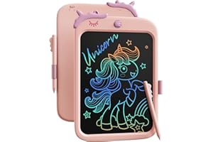 Toys for Girls 10 inch Doodle Board Drawing Pad Tablet with Lock Function, Erasable, Portable, Educational Learning Unicorn T
