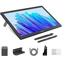 【美品・おまけ付き】HUION Kamvas Pro 19 4K＋対応替芯セット HUION 液タブ Kamvas Pro 19 4K UHD(3840*2160) 18.4型、 タッチ機能