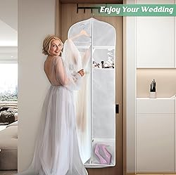 MISSLO Portable 70" Wedding Dress Garment Bag with