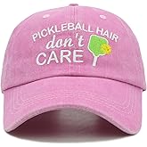 Embroidered Pickleball Hat for Women Pickleball Gifts, Washed Cotton Adjustable Vintage Baseball Cap