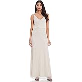 Adrianna Papell Womens Beaded Blouson Gown