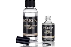 BOBISUKA Rigid Collodion with Brush & Remover Makeup Set Professional Scarring Liquid For Special Effects Makeup Kit, Face Body Realistic SFX Scar Makeup for Halloween Costume Cosplay Film Stage