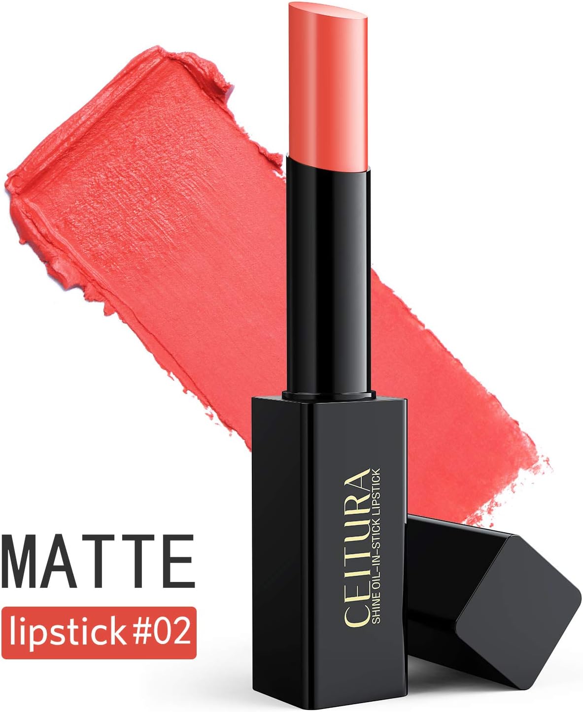 Rouge à Lèvres Rouge à Lèvres Mat Rose Corail Mat Hydratant De Longue Durée Pour Maquillage Nude Ceitura 002 1 Tube