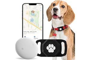 ZTOBNY Smart Pet Tracker for Collar - Dog Trackers Pet Location Tracker with Holder, No Monthly Fee, Compatible with Apple Airtag Find My (iOS Only, Not for Android), Anti-Lost Device for Pets, Bag Straps