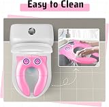 Maliton Potty Training Toilet Seat for Baby Girls Pink Owl Foldable Travel view 5