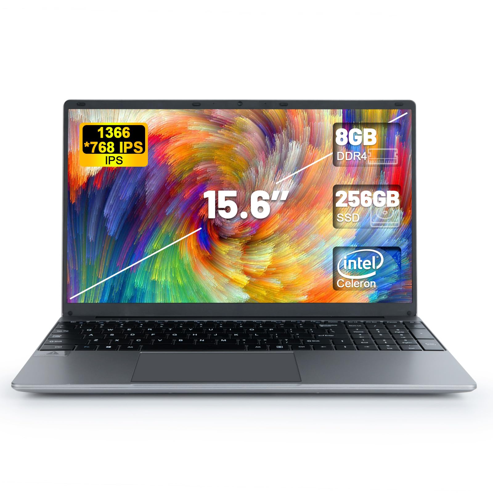 Computer With 8gb Ram Mua UGRIHACH 15.6“ Laptop Computer, 8GB RAM 256GB SSD, Intel Celeron ...