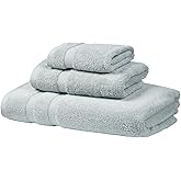 SOFE H&L | Olea Luxury Turkish Cotton Bath Towels Set of 3 : 1 Bath Towel, 1 Hand Towel, 1 Wash Cloths, Light Blue | Thick, Premium, Soft, Durable, Absorbent - Hotel Quality Towel Sets for Bathroom