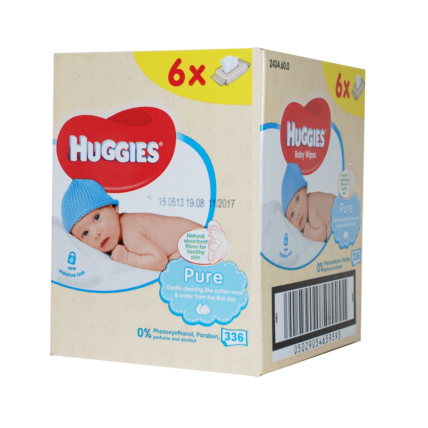 Pure Baby Wipes 6X56 (336 Wipes)