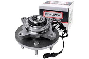 MotorbyMotor 515079 Front Wheel Bearing and Hub Assembly 4WD with 6 Lugs Fits for Ford F-150, Lincoln Mark LT Navigator Low-Runout OE Directly Replacement Hub Bearing w/ABS
