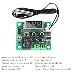 AITRIP 3PCS W1209 12V DC Digital Temperature
