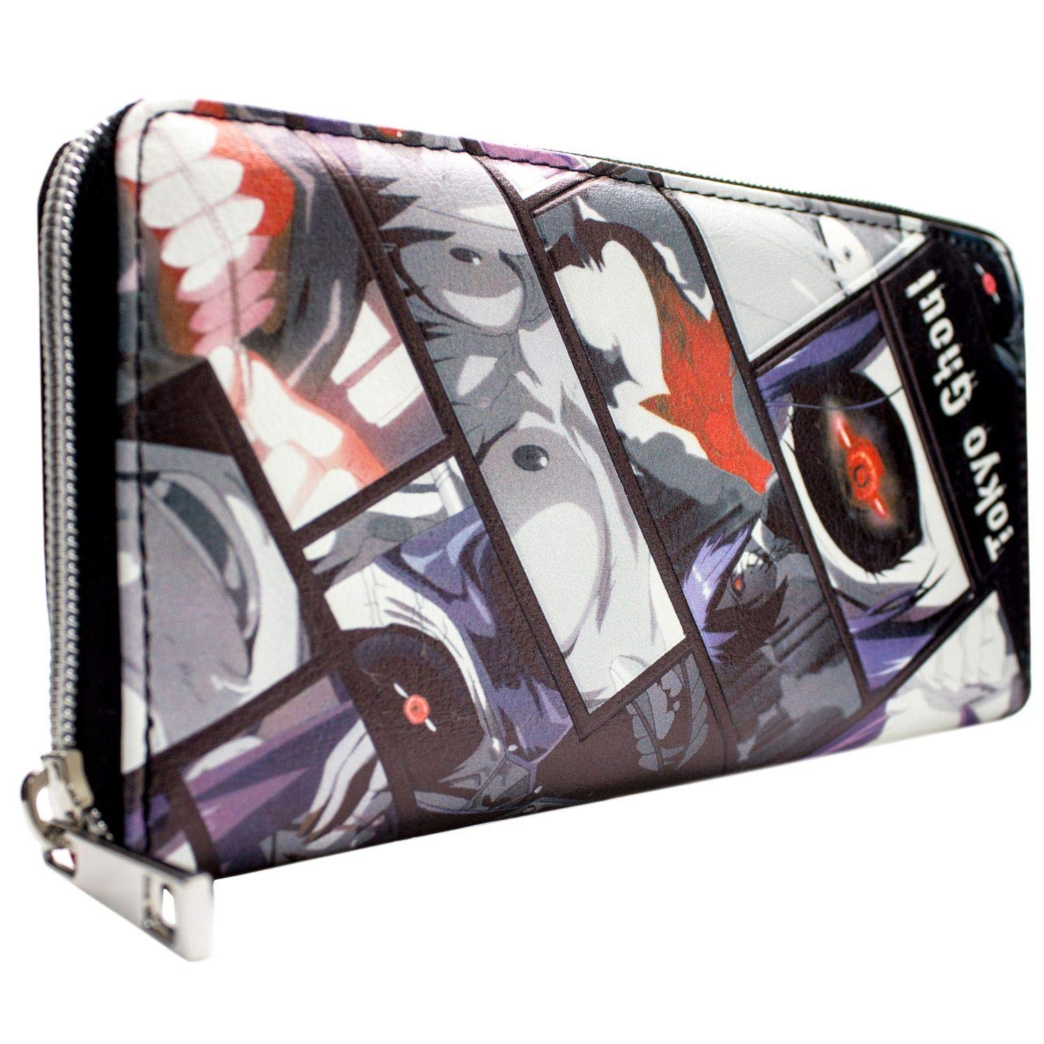 Tokyo Ghoul Ken Kaneki Collage Purse Clutch Coin Pocket & Card Holder, Black