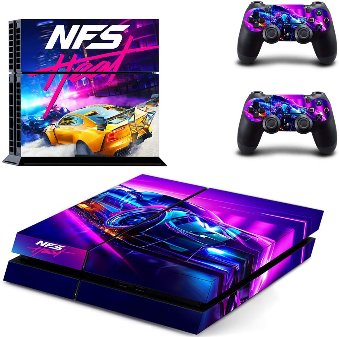 Need for Speed Heat PS4 Vinyl Skin Sticker Decal for Console & 2 Controllers