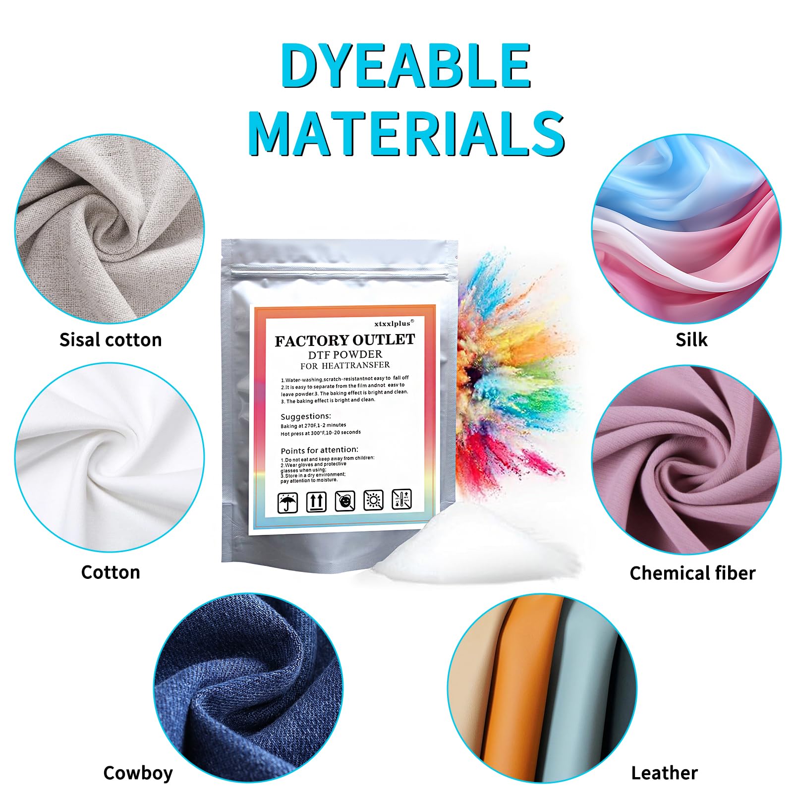 1000g /35.2oz DTF Powder, Hot Melt Adhesive Digital DTF Powderfor All Fabrics