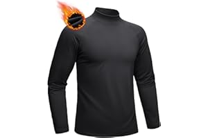MAGCOMSEN Men's Thermal Shirt, Fleece Lined Long Sleeve Undershirts, Athletic Warm Base Layer Winter Top