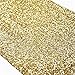 Trlyc 12''x108'' Gold Sequin Table Runner Wedding Sequin Table Runner