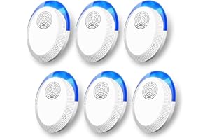 Ultrasonic Pest Repeller Mouse Repellent Plug-in Spider Repellent Indoor Insect Rodent Deterrent Devices (Pack of 6)