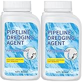 Pipeline Dredging Agent, Drain Clog Remover, Powerful Pipe Dredging Agent Powder, Sink and Drain Pipe Unclogging Agent For Kitchen Toilet (2)