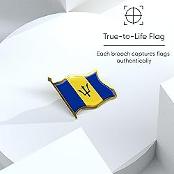 Barbados Flag Lapel Pin - Enamel Metal National
