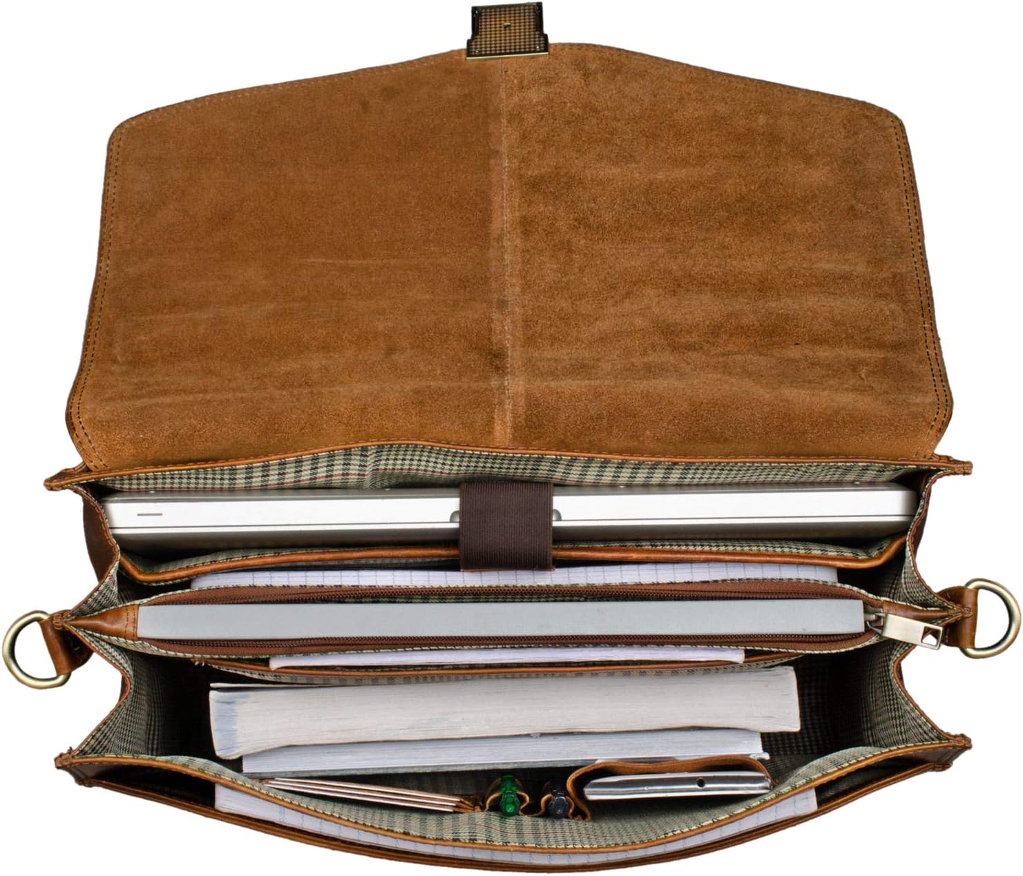 STILORD "Cosmos" Vintage Briefcase Leather XL for Men Classic Shoulder Bag for Work Business Office with Laptop Compartment Genuine Leather Colour:Prestige - Image 5