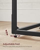 VASAGLE C-Shaped Side Table with Metal Frame Heather Greige Black LET350B02 view 7