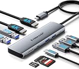 Lemorele USB C Dock 10 in 1 Dual HDMI 4K 100W PD 4 USB 3.0 SD/TF Dock