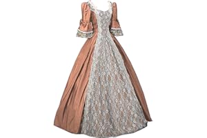 GOFLIC Women's Victorian Rococo Dress 18Th Century Dress Renaissance Medieval Costume Party Masquerade Queen Lace Ball Gown