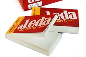 aLeda Wide Chlorine free Unbleached Perforated Filter Tips - 5 booklets x 50 tips