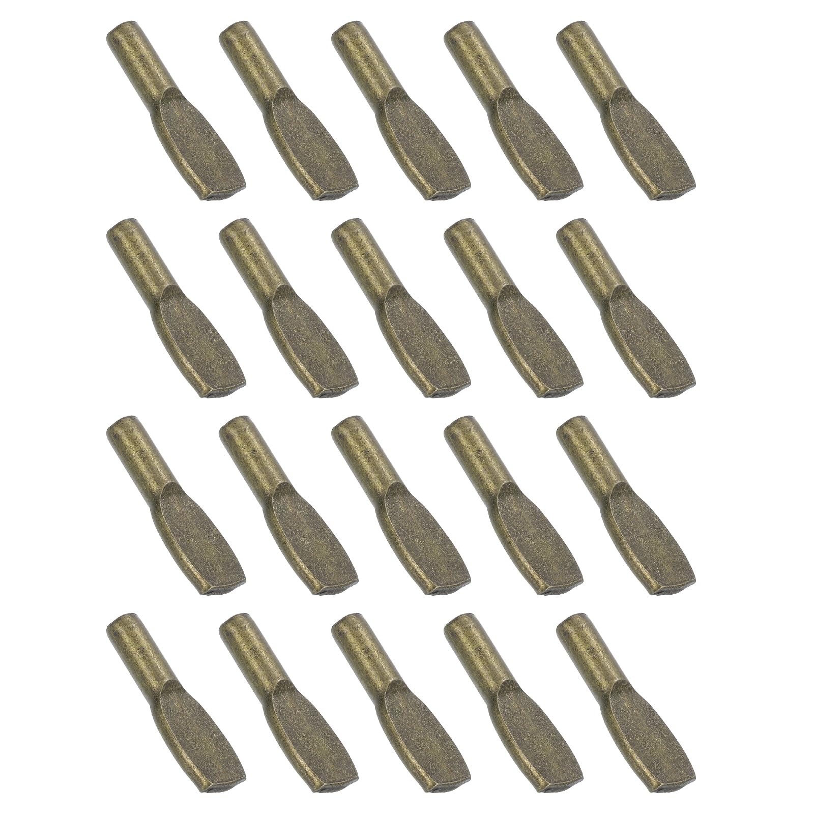 Photo 1 of uxcell 25Pcs Shelf Support Pegs, 6mm Spoon Shape Shelf Support Pins, Metal Support Pegs Holder for Kitchen Cabinet Bookcase (Bronze)