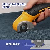 VLOXO Rotary Cutter Cordless Electric Scissors for Fabric Cardboard Leather view 4