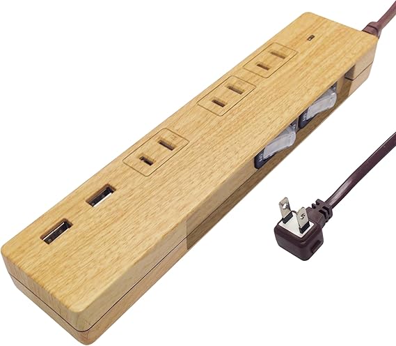 Amazon Fargo 木目調 デザイン 延長コード 延長ケーブル 1 5m Usb