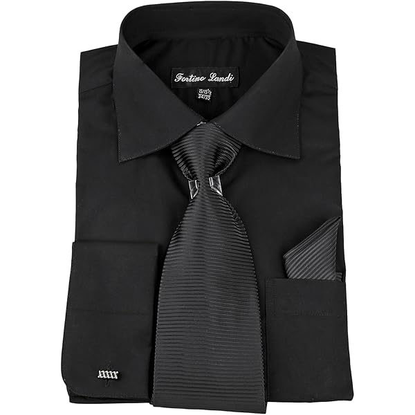 Solid Dress Shirts For Men Men's Formal Satin Dress Shirt Set With Tie & Hanky Classic Fit, Solid Color Polyester Satin Dress Shirt Set Solid Dress Shirts For Men Men's Formal Satin Dress Shirt Set With Tie & Hanky Classic Fit, Solid Color Polyester Satin Dress Shirt Set