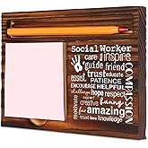 Thank You Social Worker Gifts for Women Men, Appreciation Gift for Social Worker, Birthday Christmas Retirement Graduation Gifts for Social Workers,Retro Self-Stick Note Pad Holders XB467