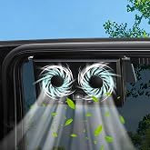 EOHMAK Solar Exhaust Fan Car Solar Powered Window Ventilation Fan (Black) | With 2 Head Cooling Ventilator Cars Air Vent Cooler Ventilation System for Cars Vehicles Truck RV