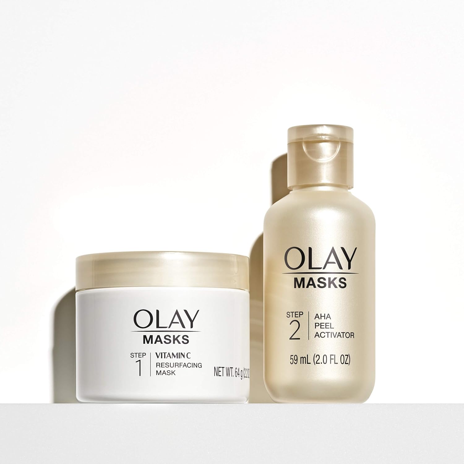 Olay Vitamin C Face Mask Kit, Exfoliator Kit with Mask, Silica, & Exfoliating Aha Peel 4.2 Fl Oz : Beauty