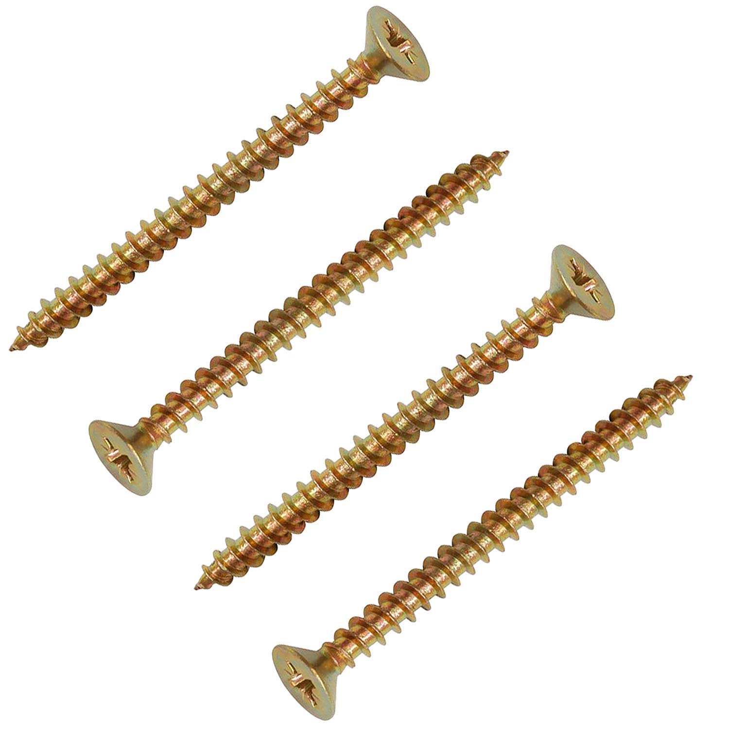 Professional Multi Purpose Screws Zinc Yellow POZI - Boxes of 100 per Pack
