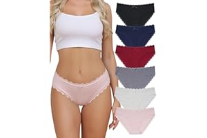 Aijolen Cotton Bikini Underwear Soft Low Waist Panties Cheeky Lace Women Underpants S-XXL