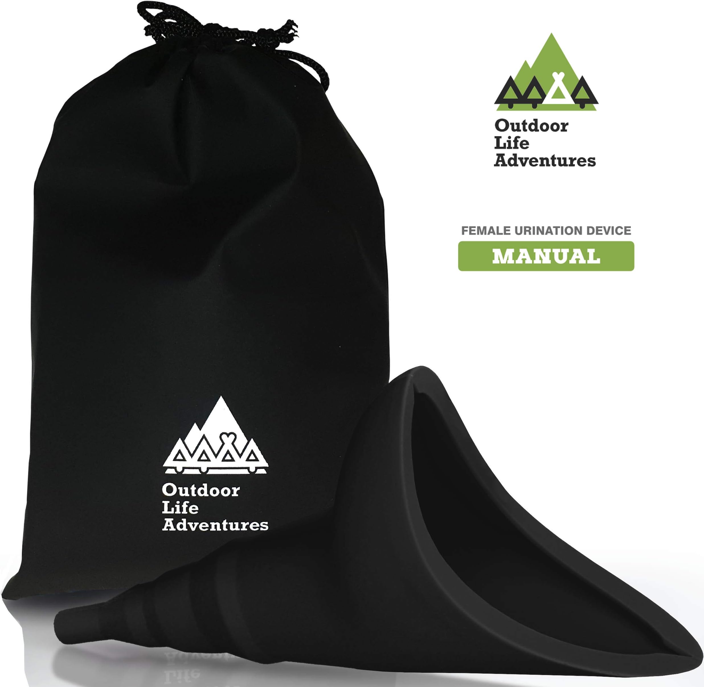 Female Urination Device - Lets You Pee Standing Up - Reusable Portable Urinal for Women - Perfect for Travel, Outdoor Activities Including Camping, Hiking and Festivals - Includes Discreet Carry Bag