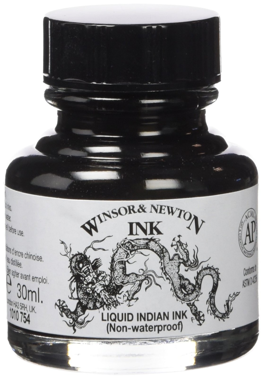 Winsor & Newton 1010754 Drawing Ink Bottle, 30 ml - Liquid Indian