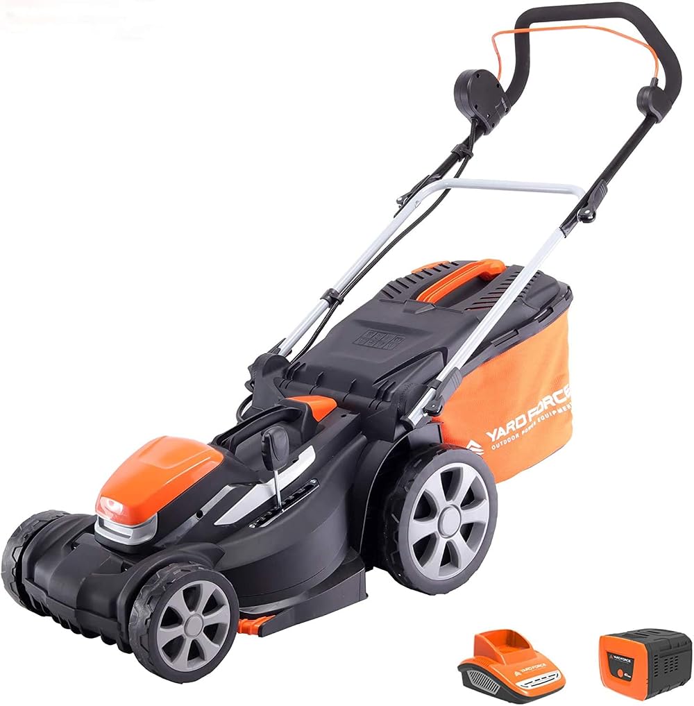 Yard Force 40V 37cm Cordless Lawn Mower LM G37A GR 40 range with 2.5Ah Battery